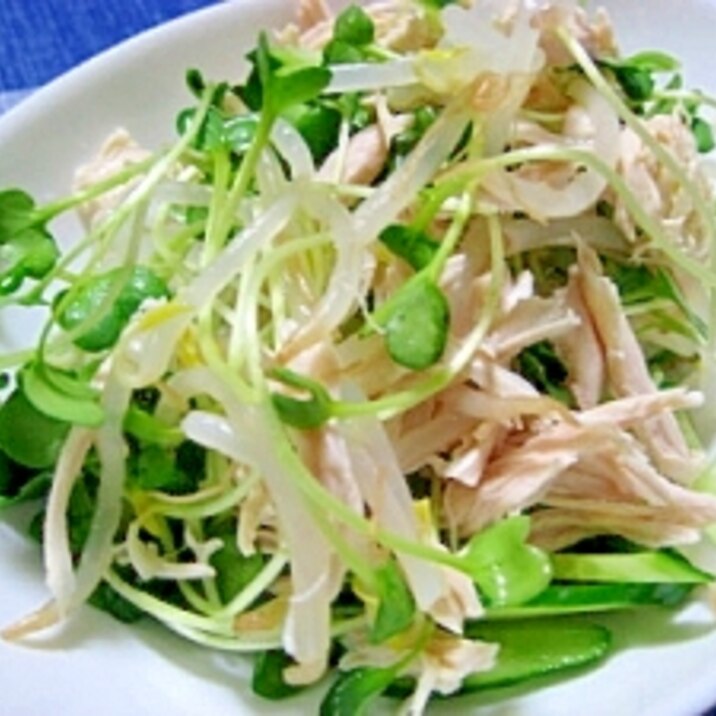 簡単でうまい 鶏ささみともやしの中華サラダ レシピ 作り方 By Uzuratukune3 楽天レシピ